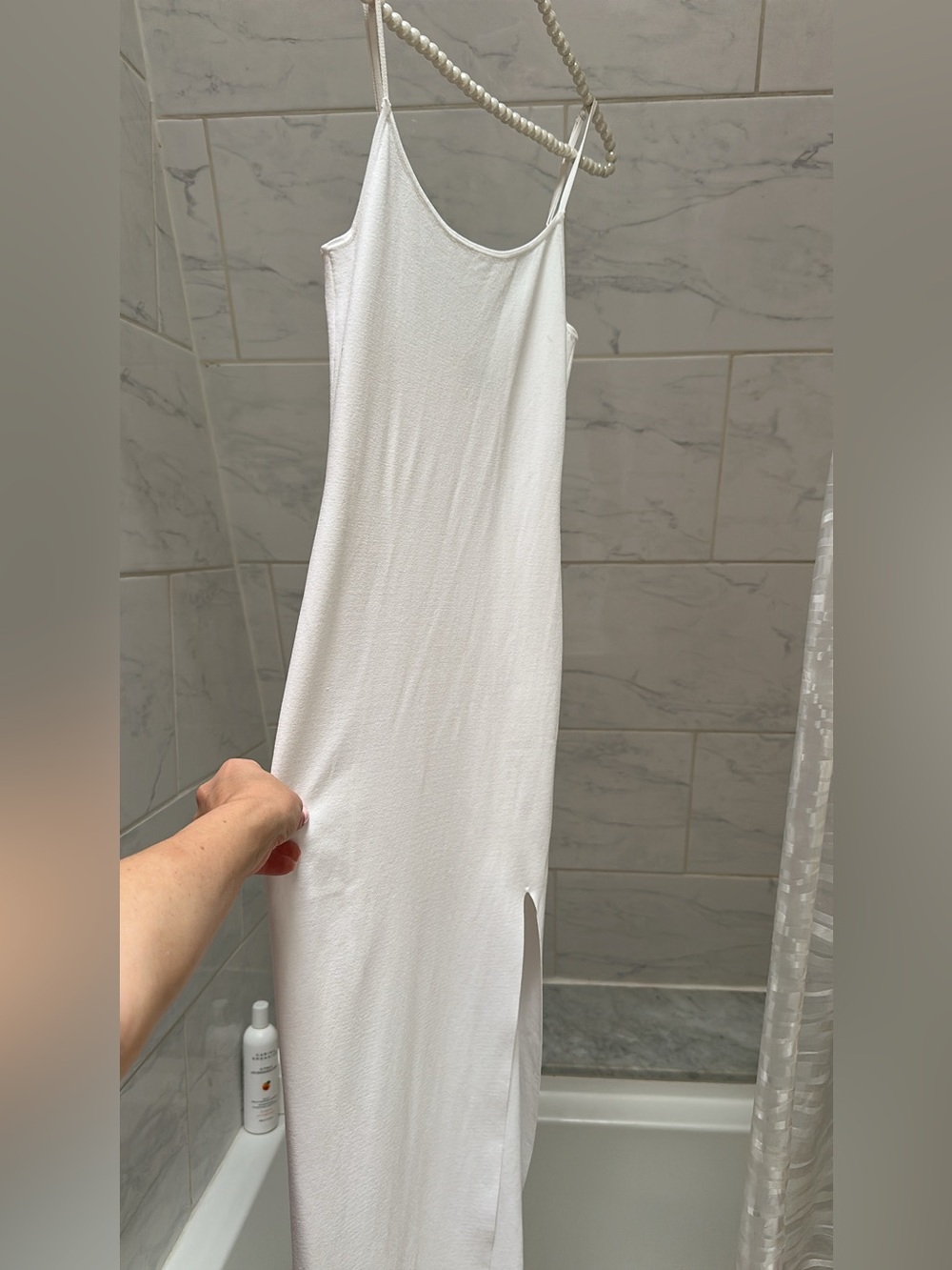 Aritzia -White Maxi Dress with Side Slit (NEW)